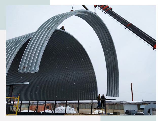 Полукруглые ангары в Сызрани