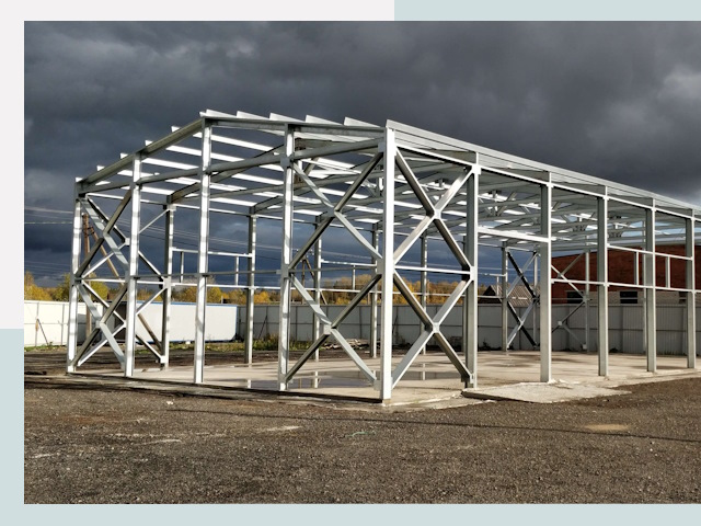 Двускатные ангары в Сызрань от 608 руб. за квадрат